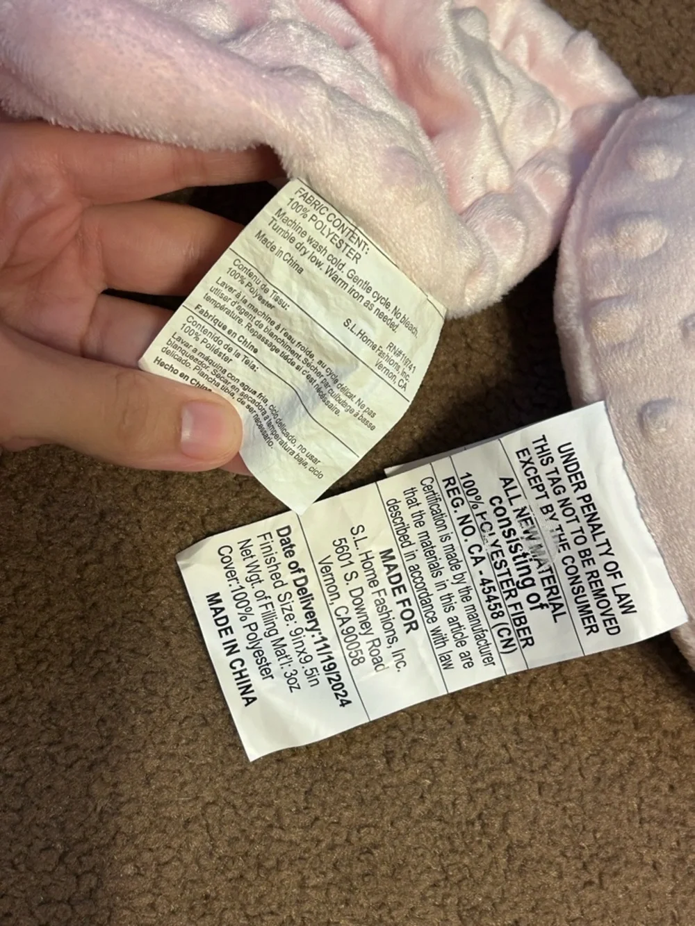 Soft Pink Baby Blanket & Neck Pillow Set - Picture 2 of 5